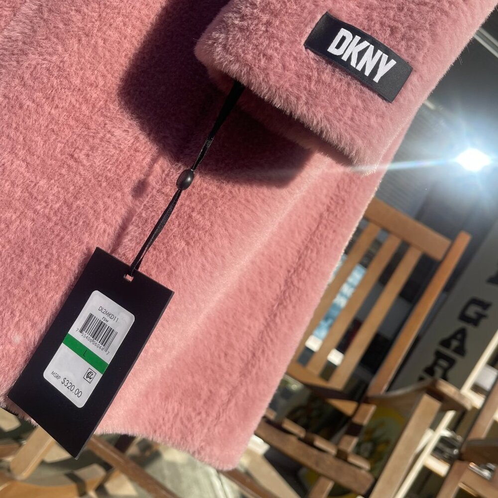 NWT Ladies Sz Large DKNY Plush Pink Outerwear/Coat - Picture 2 of 16